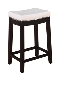 Linon Home Décor Products Dallas White Counter Stool