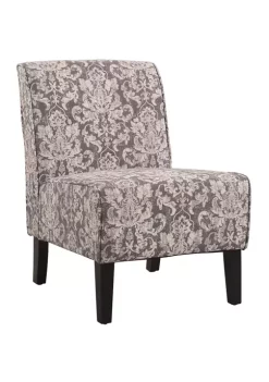 Linon Home Décor Products Aliza Gray Damask Accent Chair