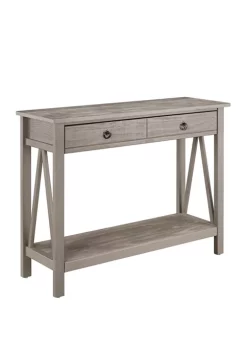 Linon Home Décor Products Larson Driftwood Console Table