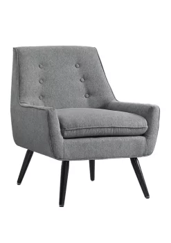 Linon Home Décor Products Arin Gray Flannel Chair