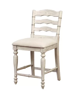 Linon Home Décor Products Avalon White Wash Counter Stool