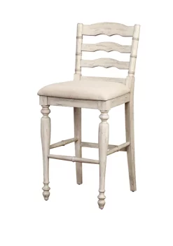 Linon Home Décor Products Avalon White Wash Bar Stool
