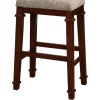 Linon Home Décor Products Ashford Backless Tweed Bar Stool