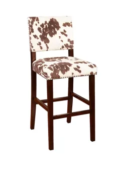 Linon Home Décor Products Boone Cow Print Bar Stool -Kiera Sales Store Belk 2