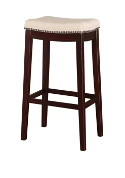 Linon Home Décor Products Dakota Fabric Top Bar Stool
