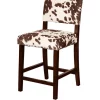 Linon Home Décor Products Boone Cow Print Counter Stool