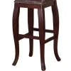Linon Home Décor Products Dayton Brown Square Top Bar Stool