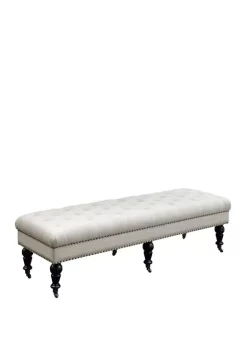 Linon Home Décor Products 62 Inch Livia Natural Bench