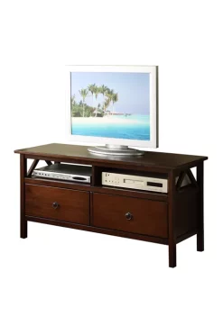 Linon Home Décor Products Larson Antique Tobacco TV Stand