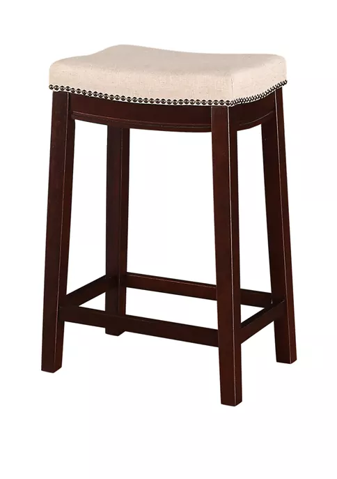 Linon Home Décor Products Dakota Fabric Top Counter Stool 1 Linon Home Décor Products Dakota Fabric Top Counter Stool