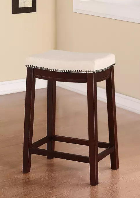 Linon Home Décor Products Dakota Fabric Top Counter Stool 2 Linon Home Décor Products Dakota Fabric Top Counter Stool - Image 2