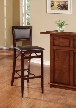 Linon Home Décor Products Lorna Pad Back Folding Bar Stool