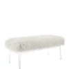 Linon Home Décor Products Linea Faux Fur Acrylic Leg Bench