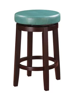 Linon Home Décor Products Natasha Teal Counter Stool