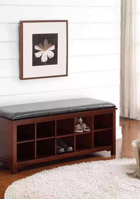 Linon Home Décor Products Nash Dark Walnut Bench 1 Linon Home Décor Products Nash Dark Walnut Bench