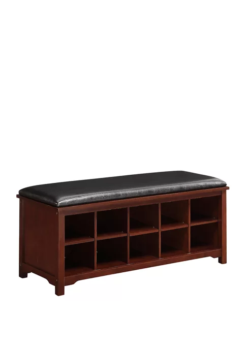 Linon Home Décor Products Nash Dark Walnut Bench 2 Linon Home Décor Products Nash Dark Walnut Bench - Image 2
