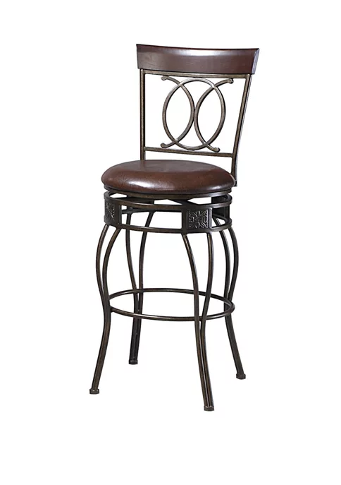 Linon Home Décor Products Tasha O & X Back Bar Stool 1 Linon Home Décor Products Tasha O & X Back Bar Stool