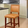 Linon Home Décor Products Quinn Caramel Counter Stool