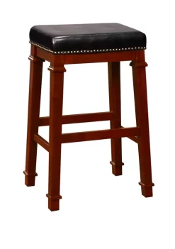 Linon Home Décor Products Ashford Backless PU Bar Stool