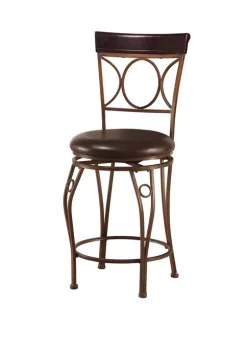 Linon Home Décor Products Elle Circles Back Counter Stool