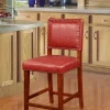 Linon Home Décor Products Quinn Red Counter Stool