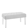 Linon Home Décor Products Clara Glitz Acrylic Leg Bench