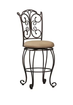 Linon Home Décor Products Indie Gathered Back Counter Stool