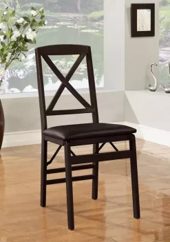 Linon Home Décor Products Luna X Back Folding Chair