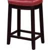 Linon Home Décor Products Dallas Red Counter Stool