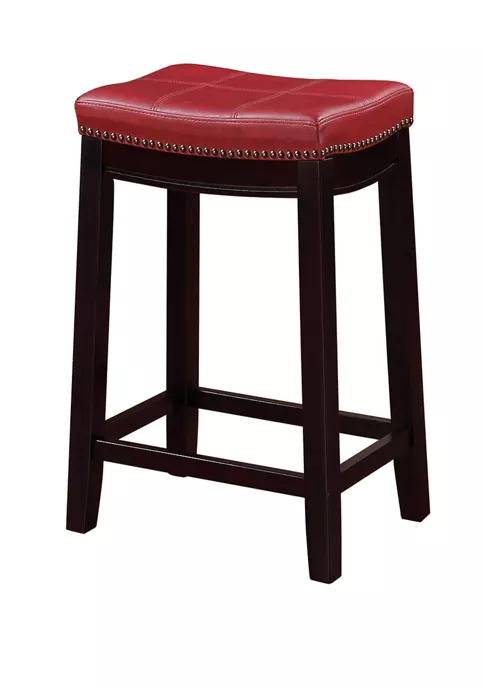 Linon Home Décor Products Dallas Red Counter Stool 3 Linon Home Décor Products Dallas Red Counter Stool - Image 3