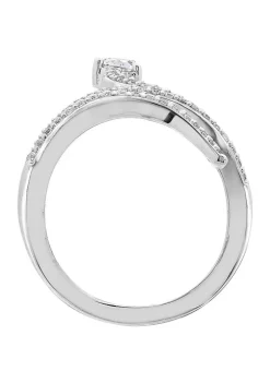 KIERA Platinum Plated Sterling Silver Cubic Zirconia Coiled Snake Ring -Kiera Sales Store Belk 571