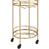 Linon Home Décor Products Johnson Round Gold Metal Bar Cart