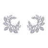 KIERA Platinum Plated Sterling Silver 6.38 ct. t.w. Cubic Zirconia Statement Earrings