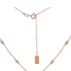 KIERA Rose Gold Plated Sterling Silver 1/3 ct. t.w. Cubic Zirconia Clover Station Necklace