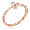 KIERA 1/10 ct. t.w. Cubic Zirconia Rose Gold Plated Sterling Silver Clover Ring