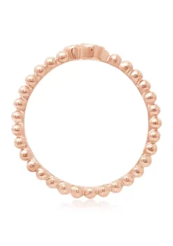 KIERA 1/10 ct. t.w. Cubic Zirconia Rose Gold Plated Sterling Silver Clover Ring -Kiera Sales Store Belk 824