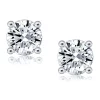 KIERA Rhodium Plated Sterling Silver 5 MillimeterCubic Zirconia Round Cut Rope Gallery Stud Earring